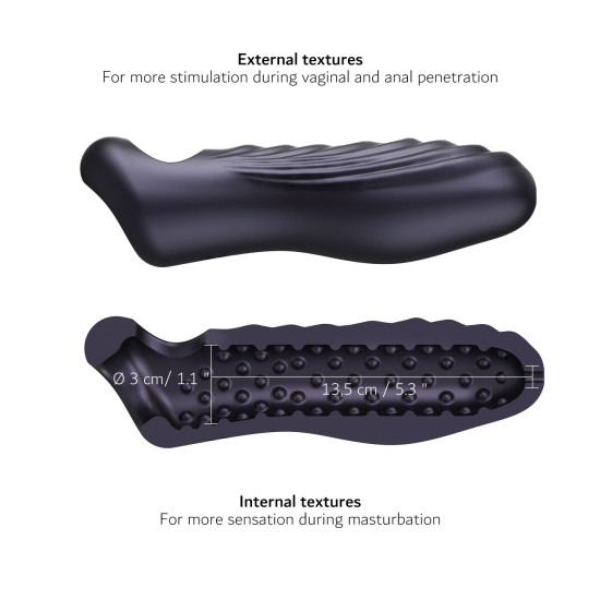 Насадка на член, фиолетовая Manwan Ryzer Max - Black Plum