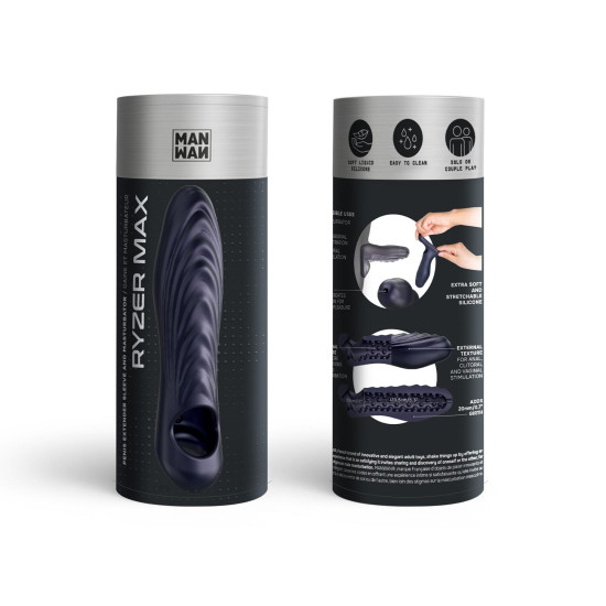 Насадка на член, фиолетовая Manwan Ryzer Max - Black Plum