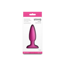 Анальна пробка з вібрацією, рожева NS Novelties INYA - Swirl - Pink