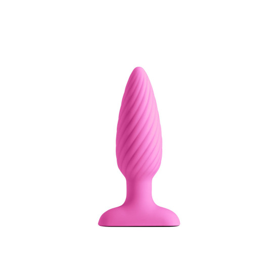 Анальна пробка з вібрацією, рожева NS Novelties INYA - Swirl - Pink