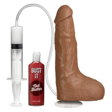 Кончающий фаллоимитатор, длина 24.1 см Doc Johnson The Realistic Cock ULTRASKYN - Squirting 9,5 Inch Caramel
