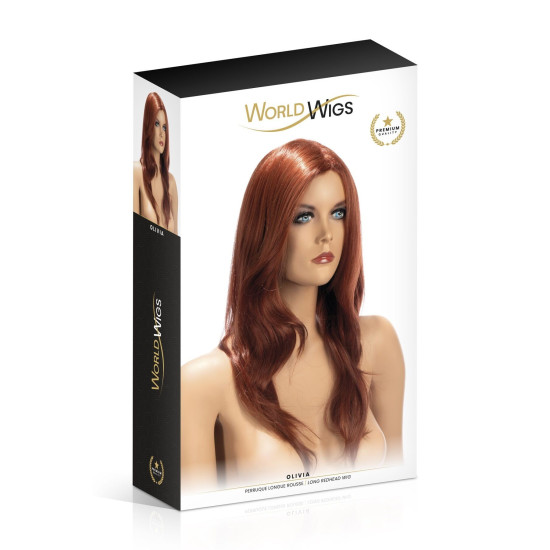 Парик длинный, рыжий World Wigs Olivia Long