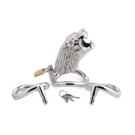 Клетка для члена с замком Master Series Tiger King Cock Cage With Lock (мятая упаковка)