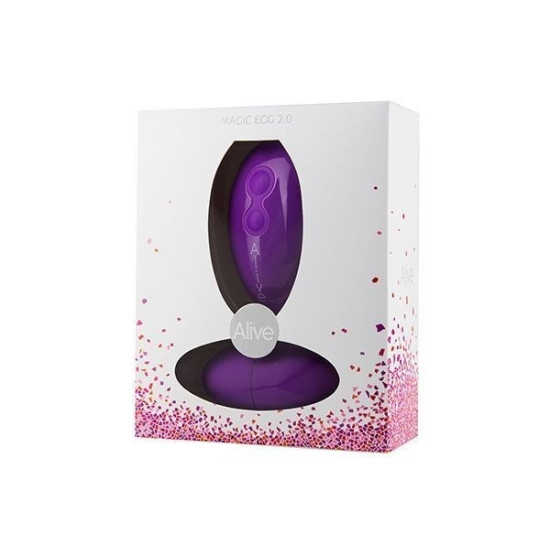 Віброяйце фіолетового кольору з пультом ДК Alive Magic Egg 2.0 Purple