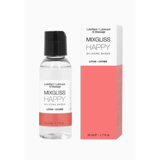 Лубрикант с ароматом китайского личи на силиконовой основе MixGliss HAPPY LITCHI, 50 ml