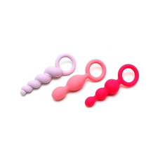 Набір кольорових анальних іграшок (3 шт.), макс. діаметр 3 см Satisfyer Plugs Colored Set