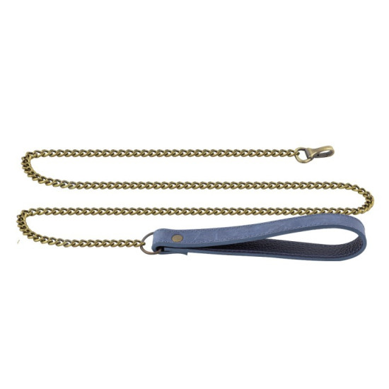 Премиум поводок из натуральной кожи в подарочной упаковке, голубой Lovecraft Premium Leash Blue