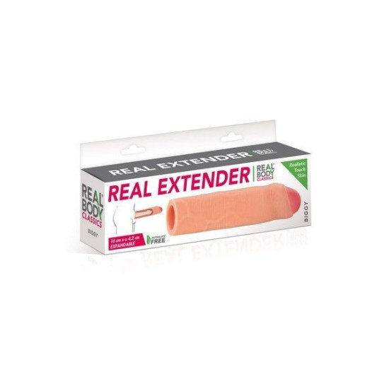 Real Body Real Extender BIGGY - насадка на член із закритою голівкою