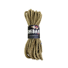 Мотузка для шибарі та еротичного зв'язування, джутова, сіра Feral Feelings Shibari Rope Gray, 8 м