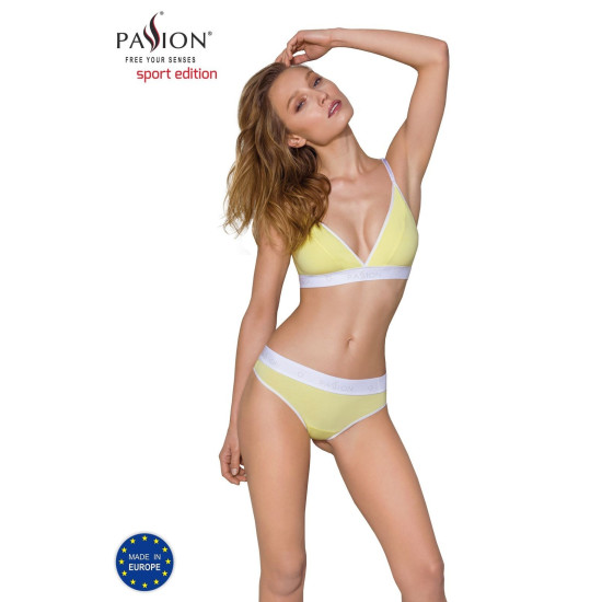 Спортивные трусики-стринги, жёлтые Passion PS007 Panties Yellow, S