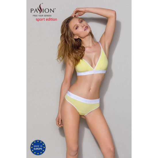 Спортивные трусики-стринги, жёлтые Passion PS007 Panties Yellow, S