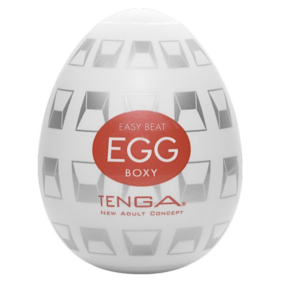 Мастурбатор-яйце з геометричним рельєфом Tenga Egg Boxy