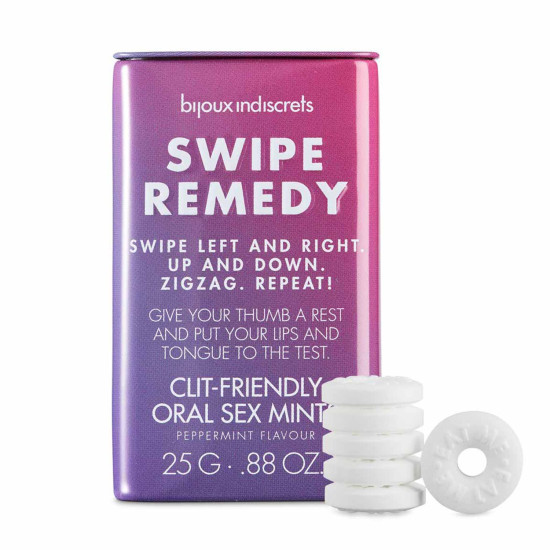 Розпродаж! М'ятні цукерки Bijoux Indiscrets Swipe Remedy - clitherapy oral sex mints, термін 31.08.23
