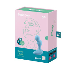 Водостойкий массажер простаты с управлением со смартфона, светло-голубой Satisfyer Deep Diver Light Blue