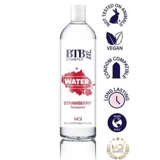 Лубрикант с клубничным ароматом на водной основе BTB Flavored Strawberry, 250 ml