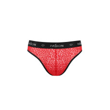 Мужские полупрозрачные трусы под леопард, красные Passion 031 Slip Mike Red, L/XL