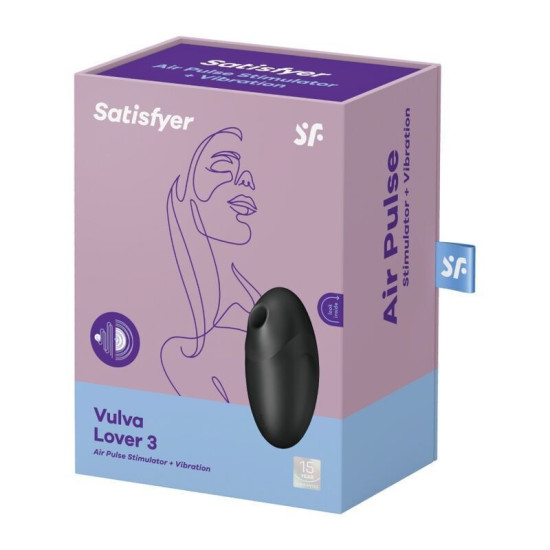 Вакуумный стимулятор, черный Satisfyer Vulva Lover 3 Black