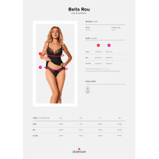 Топ и трусики с эффектом омбре, розовые Obsessive Bella Rou Top & Panties, XL/2XL