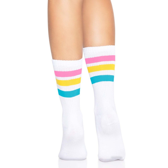 Женские носки в полоску в цветах пансексуального флага Leg Avenue Pride Crew Socks Pansexual, 37–43