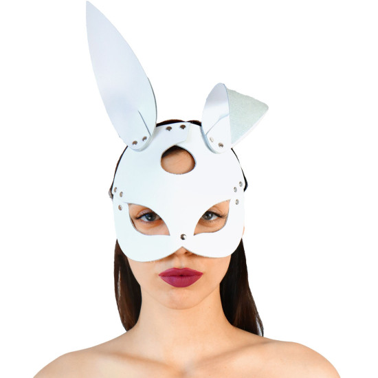 Кожаная маска зайца, белая Art of Sex Bunny Mask White