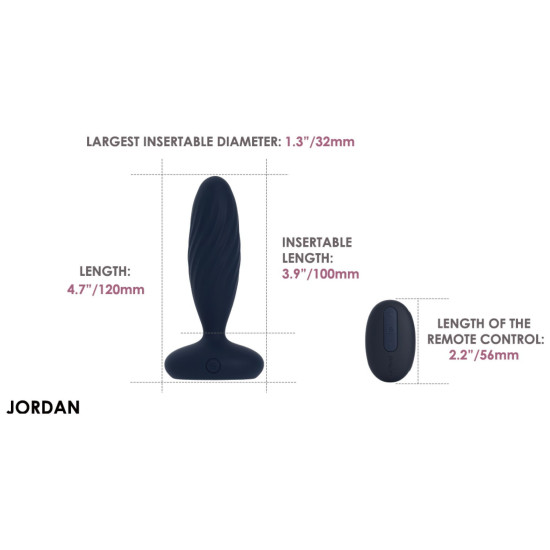 Анальна пробка, темно-синя Svakom Jordan Navy Blue