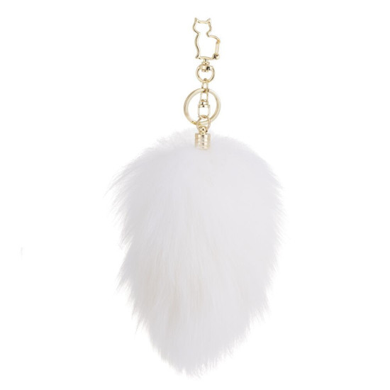 Анальная пробка с белым кроличьим хвостом, форма розы Lockink Sevanda White Bunny-Tail Anal Rose-Shape Plug