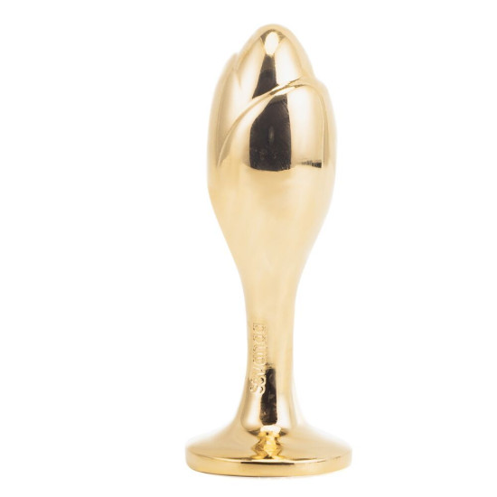 Анальная пробка с белым кроличьим хвостом, форма розы Lockink Sevanda White Bunny-Tail Anal Rose-Shape Plug