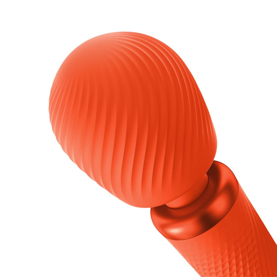 Супермощный вибромассажер, до 6 часов работы, оранжевый Fun Factory VIM Vibrating Wand Sunrise Orange