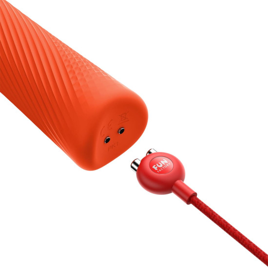 Супермощный вибромассажер, до 6 часов работы, оранжевый Fun Factory VIM Vibrating Wand Sunrise Orange