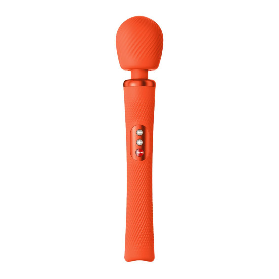 Супермощный вибромассажер, до 6 часов работы, оранжевый Fun Factory VIM Vibrating Wand Sunrise Orange