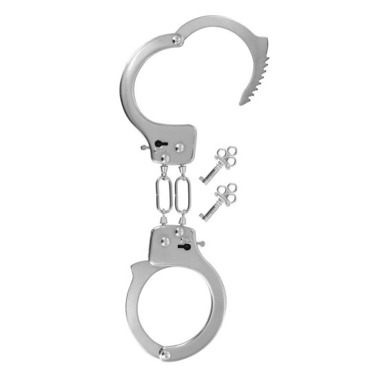 М'які металеві наручники для сексу, сріблясті Fetish Tentation Soft Adjustable Metal Wrist Cuffs
