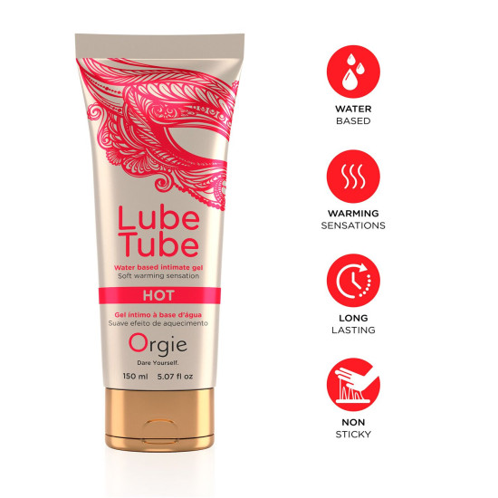 Розігріваючий лубрикант на водній основі Orgie Lube Tube Hot, 150 ml