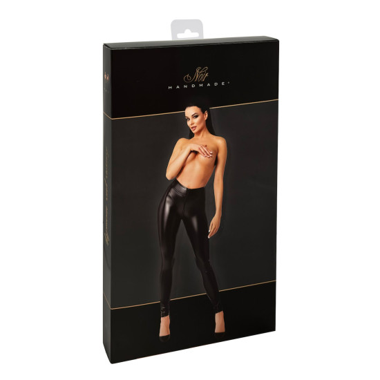 Леггинсы, черные Noir Handmade F332 Powerwetlook Pants, XXL