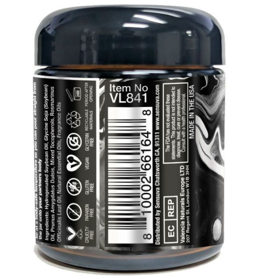 Масажна свічка з ароматом темної спокуси Sensuva [He] Ro Dark Temptation Massage Oil Candle, 113 g