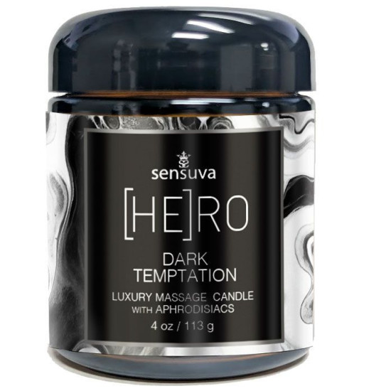 Масажна свічка з ароматом темної спокуси Sensuva [He] Ro Dark Temptation Massage Oil Candle, 113 g