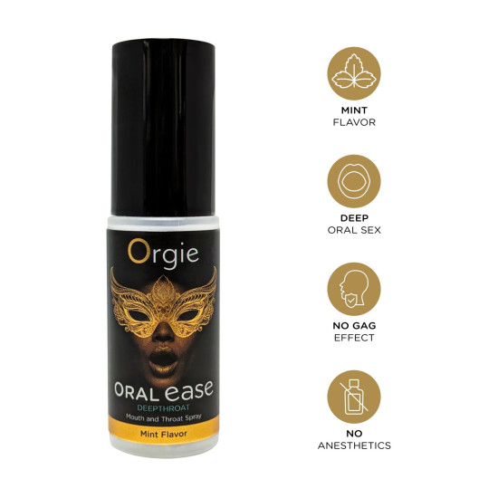 Спрей для глибокого мінета, м'ятний, без анестетиків Orgie Oral Ease Deepthroat, 15 ml