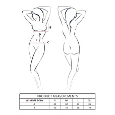 Сексуальне боді, фіолетове Passion Velmore Body Violet, S