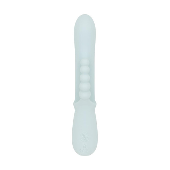 Вибратор с тройной стимуляцией из мягкого силикона, голубой Good Vibes Only Sage Triple Stimulation Vibe Soft Silicone Blue