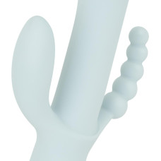 Вибратор с тройной стимуляцией из мягкого силикона, голубой Good Vibes Only Sage Triple Stimulation Vibe Soft Silicone Blue