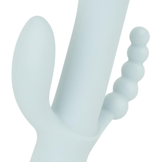 Вибратор с тройной стимуляцией из мягкого силикона, голубой Good Vibes Only Sage Triple Stimulation Vibe Soft Silicone Blue