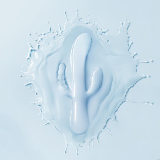 Вибратор с тройной стимуляцией из мягкого силикона, голубой Good Vibes Only Sage Triple Stimulation Vibe Soft Silicone Blue