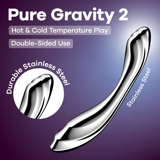 Металлический фаллоимитатор Satisfyer Pure Gravity 2