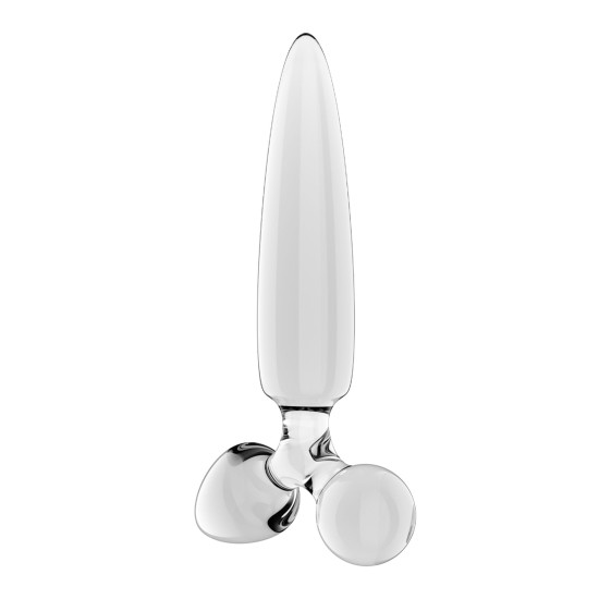Трехсторонний стеклянный дилдо Satisfyer Triple Crystal 1 Transparent