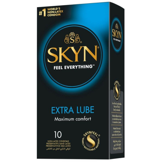 Безлатексные премиум-презервативы, на 40 % больше смазки SKYN Extra Lube, 10 шт
