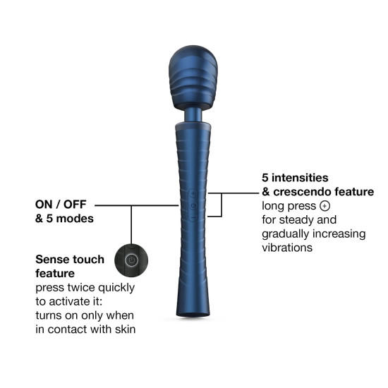 Вібромасажер, синій Manwan Man.Wand Edgy Stellar Blue