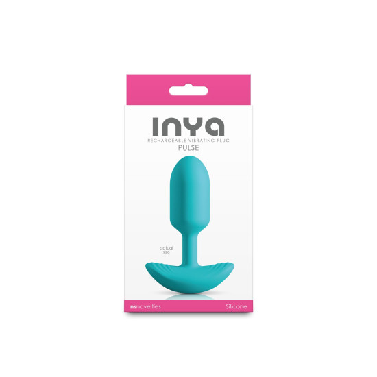 Анальная пробка с вибрацией, бирюзовая NS Novelties INYA - Pulse - Teal