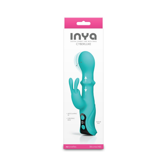 Вібратор-кролик, бірюзовий NS Novelties INYA - Cyberluxe - Aqua