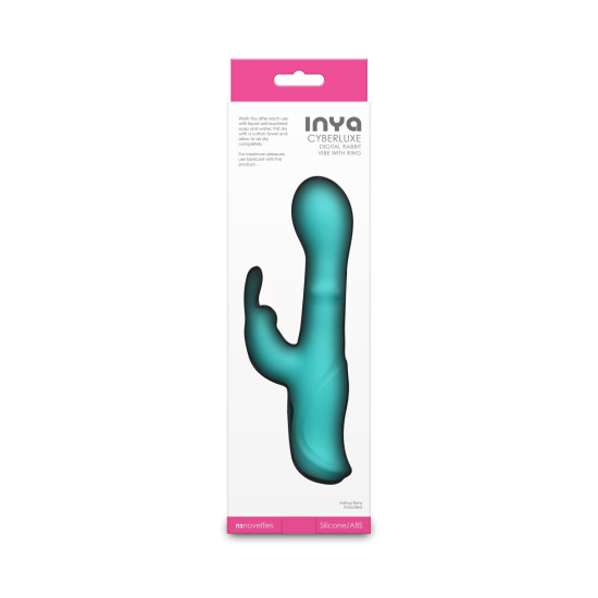 Вібратор-кролик, бірюзовий NS Novelties INYA - Cyberluxe - Aqua