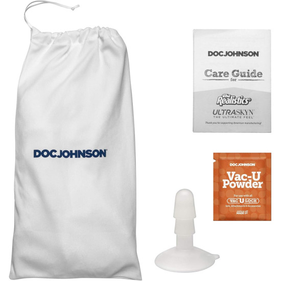 Кончающий фаллоимитатор, длина 24.1 см Doc Johnson The Realistic Cock ULTRASKYN - Squirting 9,5 Inch Chocolate