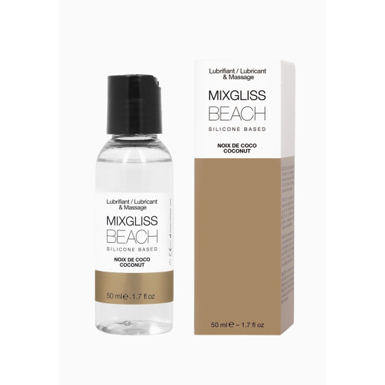 Смазка с ароматом кокоса на силиконовой основе MixGliss BEACH NOIX DE COCO, 50 ml